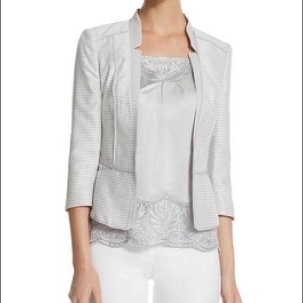 Rebecca Taylor tweed open front jacket